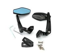 Specchietto retrovisore per moto Specchietti Retrovisori Per Moto In Lega Di Alluminio HD Con Vetro Blu Da 6 Mm CBR 600 F3 F4i 900 929 954 1000 RR(Black)