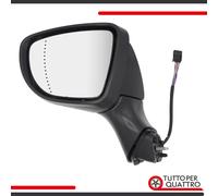 Specchietto Retrovisore per Renault Clio IV,4,2012-2018, Sinistro,Nero,Elettrico