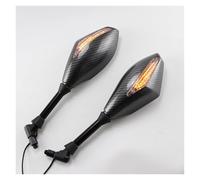 Specchietto Retrovisore Per Suzuki 2 X LED Indicatori Direzione Specchietti Laterali Con Indicatore A Specchietto Retrovisore Moto 10 Mm Specchietti Laterali Moto(A)