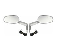 Specchietto Retrovisore Per V-ROD Per VRSCF 2009-2017 8 Mm Moto Retrovisore Laterale Specchietti LED Frecce Indicatori Direzione Specchietti Laterali(Cromo)