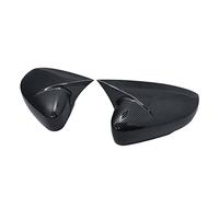 Specchietto retrovisore portiera 2 Pezzi Per VW Per Polo MK5 6C Con Indicatore ABS Laterale Specchietto Retrovisore Coperchio Di Ricambio Tappi Shell Trim Nero Auto Retrovisore(Modello fibra carbonio)