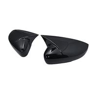 Specchietto retrovisore portiera 2 Pezzi Per VW Per Polo MK5 6C Con Indicatore ABS Laterale Specchietto Retrovisore Coperchio Di Ricambio Tappi Shell Trim Nero Auto Retrovisore(Bright black)