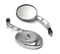 Specchietto Retrovisore Sinistro Destro Per Moto Vite Da 10 Mm, Specchietti Laterali Retrò Per Kawasaki, Per VERSYS 650 1000 Per ER5 Per KLV Specchietto Convesso(Cromo)