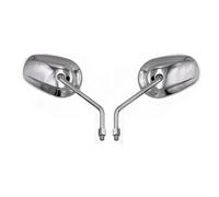 Specchietto Retrovisore Specchietti Retrovisori Laterali Cromati Neri Da 10 Mm Per Motocicletta Per Suzuki Per Intruder Per Volusia VS VL 700 750 800 1400(Chrome)