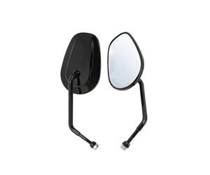 Specchietto Retrovisore Specchietti Retrovisori Laterali Universali PER Moto Con Calotta In ABS Da 8 Mm E Staffa In Metallo Nero Lucido Specchietti Laterali