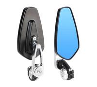 Specchietto Retrovisore Specchietti Retrovisori Universali PER Motociclette Antiriflesso Girevoli A 360° Da 7/8" E 22 Mm PER Estremità Del Manubrio Specchietti Laterali(Silver)