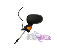 SPECCHIETTO RETROVISORE SX ASF.MECCANICO NERO C/FAN.AMBRATO RENAULT MODUS 05>08