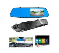 SPECCHIETTO RETROVISORE TOUCH DVR 4.3" FULL HD TF CAMERA ANTERIORE POSTERIORE