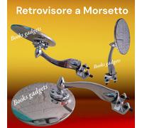 Specchietto Retrovisore Universale Dx a Morsetto con Coppa Tonda Cromato