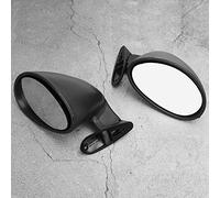 Specchietto Retrovisore Universale per Auto d'Epoca, Design Retrò, Nero, ABS e Vetro, 2 Pezzi con Accessori