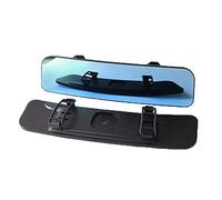 Specchietto Retrovisore Universale per Auto e Camion Antiriflesso Clip panoramico per Specchio Retrovisore Interno a Angolo Largo (Specchio Blu/Grandangolare)