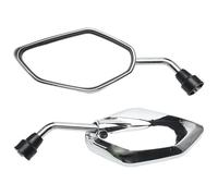 Specchietto Retrovisore Universale Per Manubrio Moto 1 Paio Parti Regolabili Per Modifica Per Scooter Specchietti Laterali Moto(Argento)