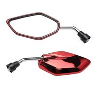 Specchietto Retrovisore Universale Per Manubrio Moto 1 Paio Parti Regolabili Per Modifica Per Scooter Specchietti Laterali Moto(Rosso)