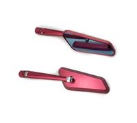 Specchietto retrovisore universale per moto, scooter, bici elettrica, 8 mm e 10 mm, 2 pezzi/coppia, convesso posteriore per veicoli elettrici Retrovisore(Red)