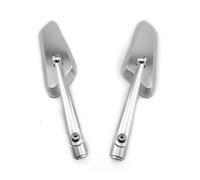 Specchietto retrovisore universale per moto, scooter, bici elettrica, 8 mm e 10 mm, 2 pezzi/coppia, convesso posteriore per veicoli elettrici Retrovisore(Silver)