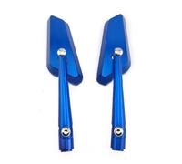 Specchietto retrovisore universale per moto, scooter, bici elettrica, 8 mm e 10 mm, 2 pezzi/coppia, convesso posteriore per veicoli elettrici Retrovisore(Blue)