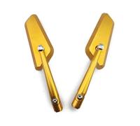 Specchietto retrovisore universale per moto, scooter, bici elettrica, 8 mm e 10 mm, 2 pezzi/coppia, convesso posteriore per veicoli elettrici Retrovisore(Gold)