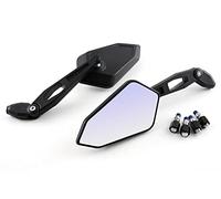 Specchietto STR8 Street, 2 pezzi (L + R), con adattatore M8/M10, nero, con omologazione stradale