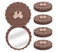 Specchietto tascabile da 5 pezzi: grazioso specchio compatto a forma di cialda