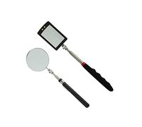 Specchietto telescopico per ispezione con luce rotonda e quadrata, strumento per controllare il veicolo, osservare ciglia bocca e altre piccole parti estese