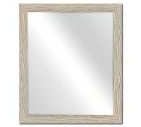 Specchio 50x60cm Rettangolare da Parete con Cornice Legno Bianco Bagno Camera
