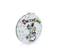 Specchio a doppia tasca | Design Barcellona da scegliere: Cuore Monumenti o Salamandra Gaudí | Specchio compatto per borsa | Souvenir di viaggio e regalo