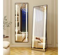 Specchio a Figura Intera 150x50cm Specchio da Terra Rettangolare con Supporto