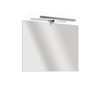 Specchio a filo lucido a muro minimalista 100x70 cm e lampada led 30 cm