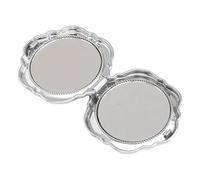 Specchio a forma di - Specchio portatile a due lati, ingrandimento pieghevole e compatto, per donne e ragazze, da viaggio, 4,6 cm, per uso quotidiano e toeletta