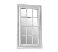 SPECCHIO A FORMA FINESTRA 7343 PARETE SPECCHIERA RETTANGOLARE BIANCO ANTICATO