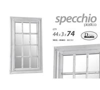 SPECCHIO A FORMA FINESTRA 7444 ANTICATO SPECCHIERA VINTAGE MODERNO PARETE