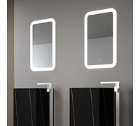 Specchio a Led Santorini rettangolare per bagno interruttore touch a sfioramento - CONFEZIONE: 1 pz., Tonalità: Dimmerabile 2700-4500-6500K, Dimensione: 50x70 cm