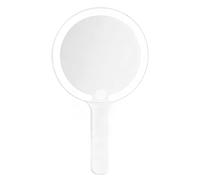 Specchio a Mano con Luce, Specchio da Trucco Ricaricabile Portatile, Interruttore Tocco, 3 Colori Chiari, Per Parrucchiere, Trucco, Casa, Viaggio (Round)