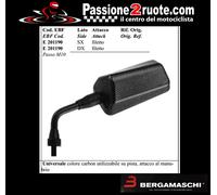 specchio a manubrio destro carbon rettangolare moto scooter con perno da 10mm