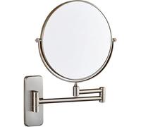 Specchio A Parete Specchio d'Ingrandimento Bifacciale in Nichel Spazzolato Specchio d'Ingrandimento Girevole Pieghevole Specchi Vity da Bagno Estensibili, 8 inch, 3X