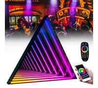 Specchio a Tunnel Led Infinity Mirror Light con Telecomando 3D Octagon Infinity Wall Mirror Multi Color Changing Light, per Arredamento Casa, Camera da Letto, Soggiorno, Festa, Bar,A-30cm/11.81in
