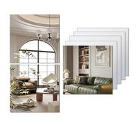 Specchio acrilico da parete, 30 x 30 cm, specchio HD a tutta lunghezza, infrangibile, sicuro, montaggio a parete, specchio retrò da attaccare al trucco, grande specchio per casa, allenamento, palestra