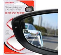 Specchio ad angolo morto, specchio ad angolo cieco curvo settoriale, specchio grandangolare in vetro HD migliorato, specchio convesso regolabile a 360° senza cornice per auto, camion e SUV di grandi