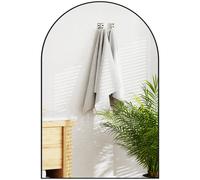 Specchio ad Arco 60x3x90 cm in Lega di Alluminio e Vetro Nero