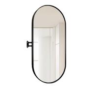 Specchio angolare bagno ovale, specchio cosmetico parete, braccio girevole