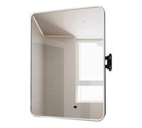 Specchio angolare bagno pieghevole, specchio cosmetico parete, rettangolare