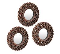 Specchio appendere parete set 3 cornice rotonda design decorativo barocco 25 cm