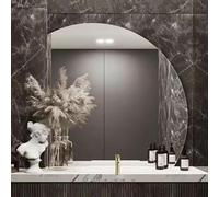 Specchio Asimmetrico Semicircolare, Specchio Da Parete Moderno Senza Cornice, Specchio Da Bagno, Taglio A Sinistra, Taglio A Destra, HD, Antideflagrante, Specchio Per Trucco Della Camera Da Letto ( Co