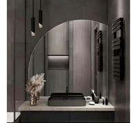 Specchio Asimmetrico Semicircolare, Specchio Da Parete Moderno Senza Cornice, Specchio Da Bagno, Taglio A Sinistra, Taglio A Destra, HD, Antideflagrante, Specchio Per Trucco Della Camera Da Letto ( Co