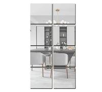 Specchio autoadesivo in plastica | Argento 20x20 centimetri 30x30 centimetri Decorazione da parete for soggiorno bagno camera da letto(30L x 30W cm)
