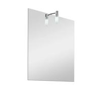 Inbagno Specchio Bagno con Luce 50x60 Reversibile, Luce LED a Risparmio energetico, Luce Naturale (Stile 5)