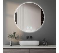 specchio bagno con luce specchio bagno ledVetro temperato antideflagrante, disappannamento intelligente, luci a tre colori regolabili, funzione di memoria, adatto per bagni, hotel, servizi igienici