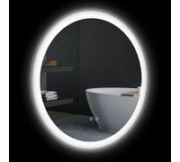 Specchio Bagno con Luci LED Regolabili Tondo 60 cm Bianco DecHome