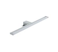 Specchio bagno cornice alluminio spazzolato 120 100 80 cm e lampada LED 30 60