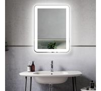 Specchio bagno led 60 70 80 90 100 120 140 cm reversibile con accensione touch